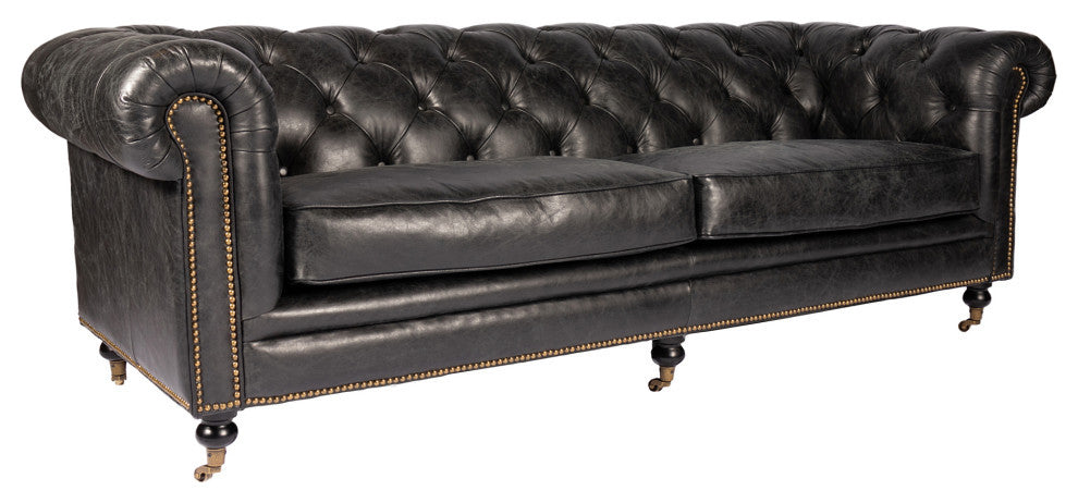 Birmingham Sofa Onyx Black Leather