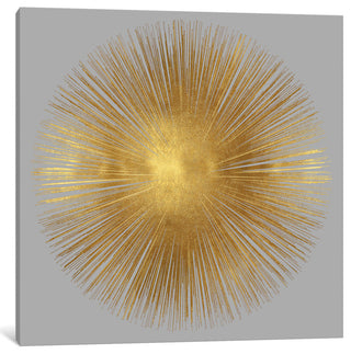 "Sunburst On Grey I" by Abby Young, Canvas Print, 26"x26"