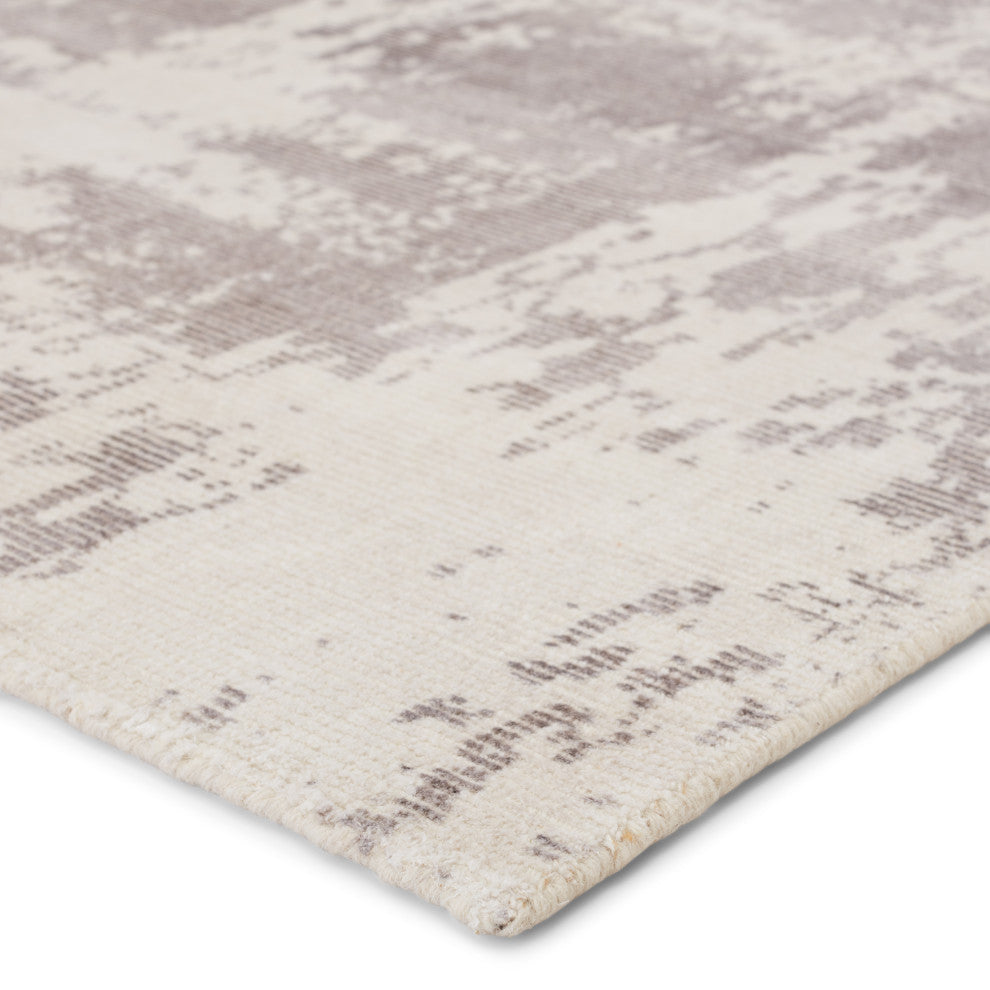 Jaipur Living Arabella Handmade Abstract Light Gray/ White Area Rug 12'X18'