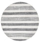 Nuloom Contemporary Geometric Parallels Rug, Grey 5'3"Round