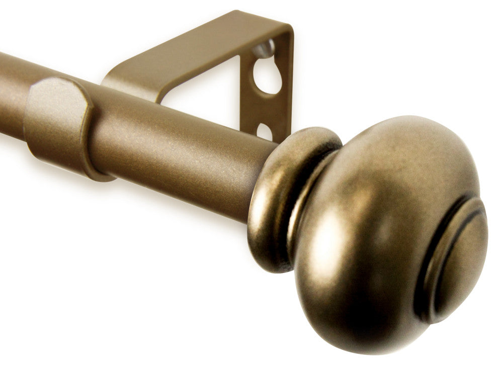 Yolanda Curtain Rod, Antique Gold, 28-48"