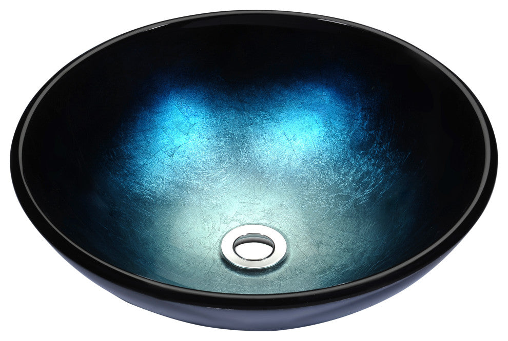 ANZZI Tara Series Tempered Glass Bathroom Vessel Sink