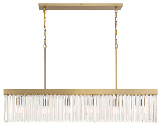 Emory 6 Light Modern Gold Linear Chandelier