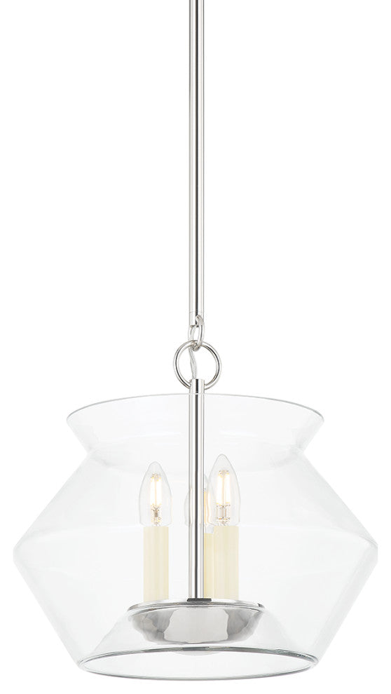 Edmonton 3 Light Lantern, Polished Nickel