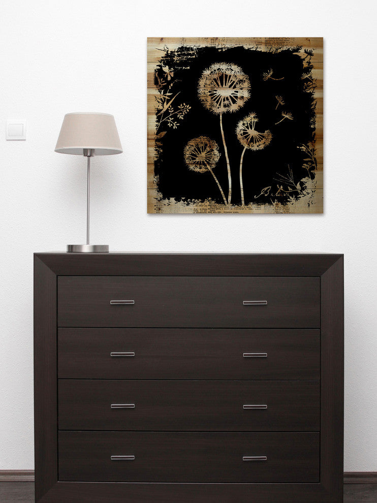 Marmont Hill, "Believe Dandies" by Vicki Butler Print, Natural Pine Wood