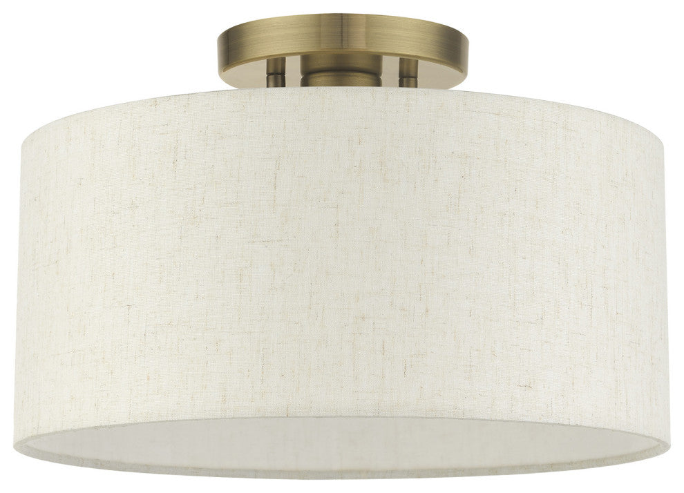 Antique Brass Transitional, Versatile, Semi Flush