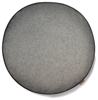 Round Bed Houndstooth, Black and Grey, Small