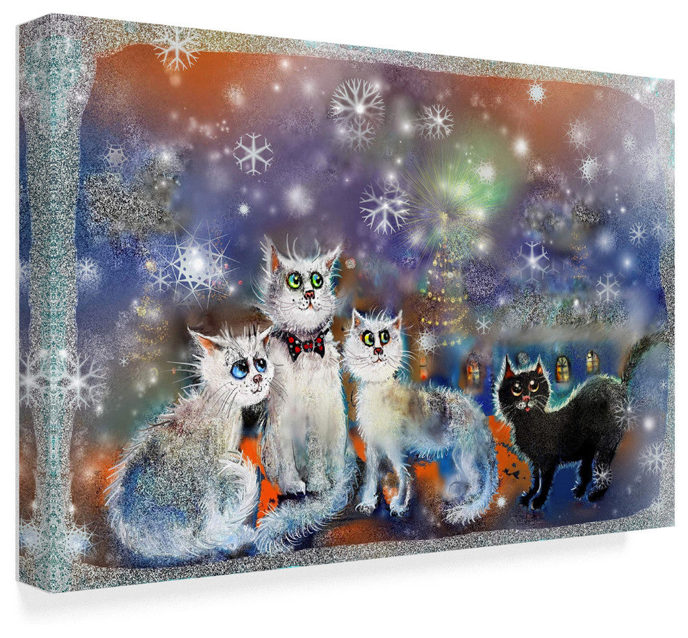 "Christmas Cats" by RUNA, Canvas Art, 30"x47"