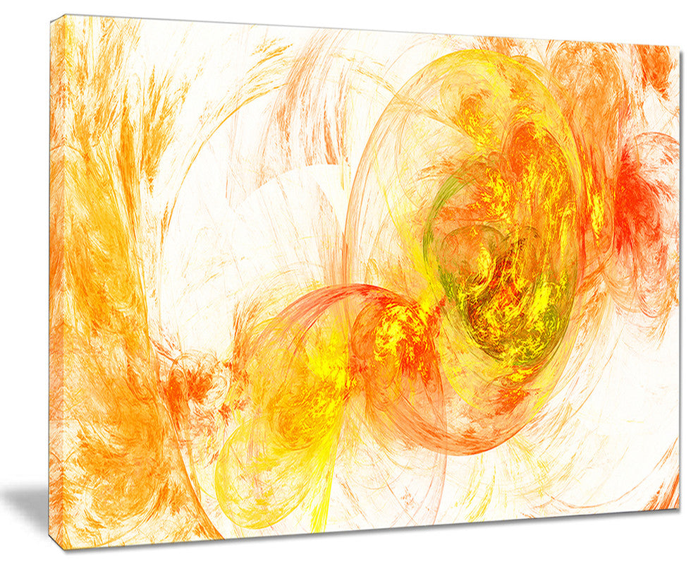 "Colored Smoke Yellow" Abstract Digital Art Canvas Print