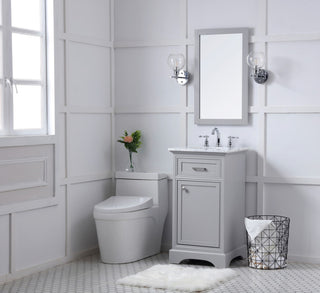 Amber Single Bathroom Vanity, Blue, Light Grey, 19"