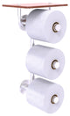 Prestige Skyline 3 Roll Toilet Paper Holder with Wood Shelf, Satin Chrome