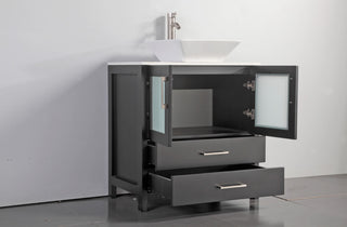 Vanity Art Vanity Set With Vessel Sink, Espresso, 72", Standard Mirror