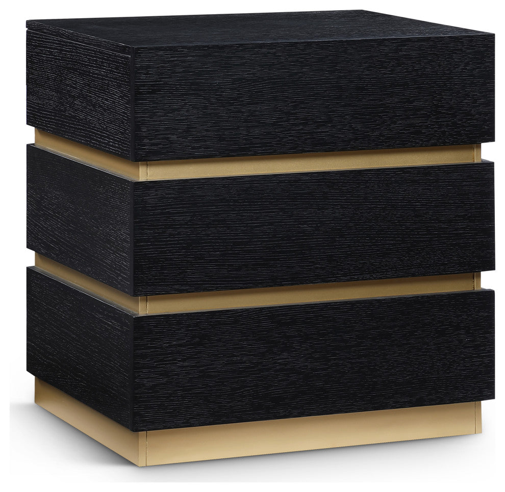 Zaylan Night Stand, Black, Black