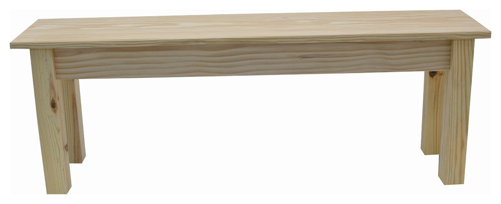 Canvas Collection Unfinished Bench, Unfinished, 48"