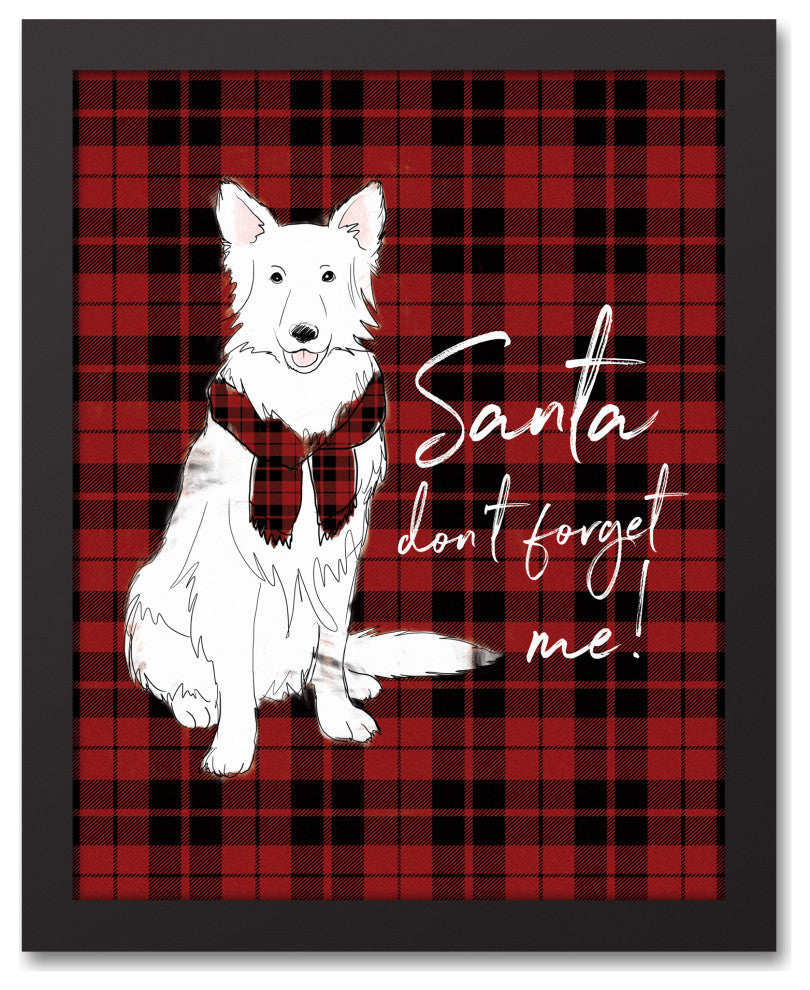 Santa Don't Forget Me 11x14 Black Framed Canvas