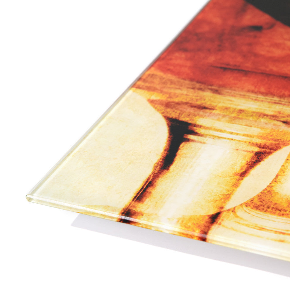 "Smokey Wine" Frameless Free Floating Tempered Glass Panel Graphic Wall Art Set