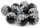 3" Black and White Porcelain Ball Set