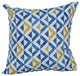17" Square Polyester Outdoor Throw Pillows, Set of 4, Tropez Cobalt