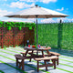 Costway Patio 8 Seat Wood PicnicTable Dining Seat Bench Set Pub Garden Yard