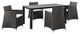 Brown White Junction 5-Piece Outdoor Patio Dining Set