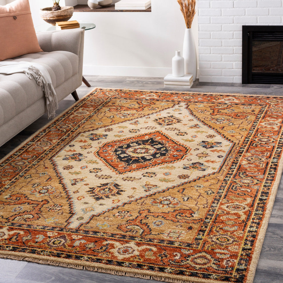 Surya Biscayne BSY-2302 Traditional Area Rug, 2' x 3' Rectangle