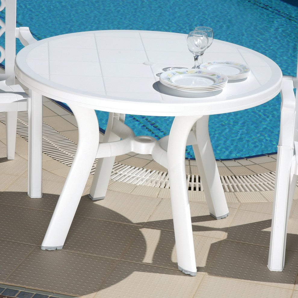 Compamia Truva Outdoor Dining Table, White