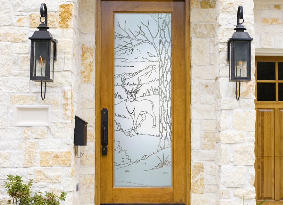 Interior Prehung Door or Interior Slab Door - Wandering White Tail - Primed...