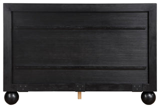 Kent Solid Ash Wood Bed, Black, King