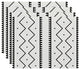 Mudcloth, Geometric Print Placemat, Cream (Set of 4), 18 x 14"