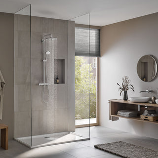 Grohe 26 128 2 Euphoria Thermostatic Shower System - Brushed Nickel Infinity