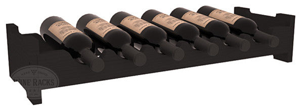 6-Bottle Mini Scalloped Wine Rack, Pine, Black Stain
