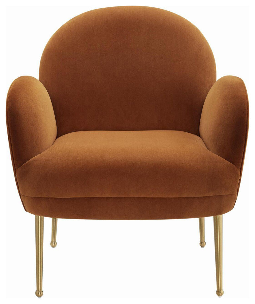 TOV Furniture Gwen Cognac Velvet Chair