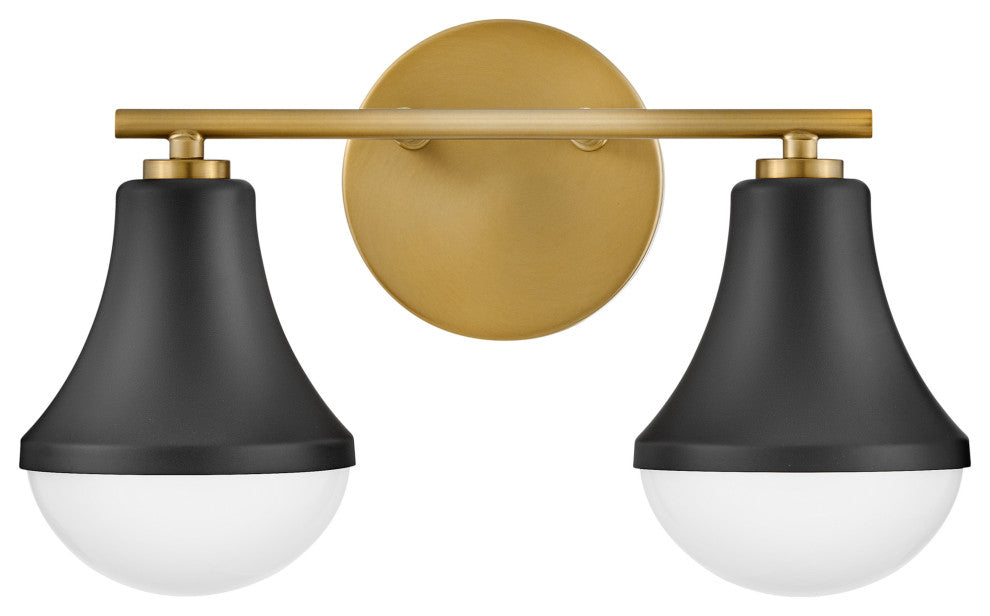 Lark 85512 Haddie 2 Light 15"W Vanity Light - Black