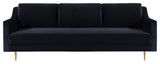 TOV Furniture Milan Black Velvet Sofa