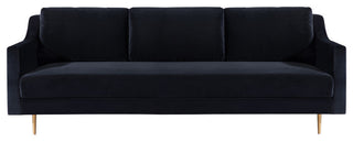 TOV Furniture Milan Black Velvet Sofa