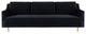 TOV Furniture Milan Black Velvet Sofa
