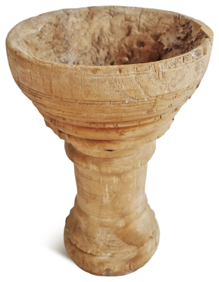 Consigned Old Wood India Mortar Cup 15