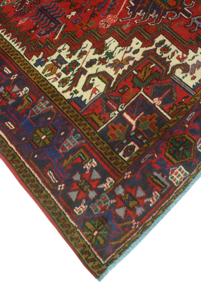 Fine Vintage Distressed Wilfred Rust/Navy Rug, 8'1x11'2