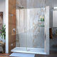 DreamLine Unidoor 60" to 61" Frameless Hinged Shower Door, Clear Glass, Chrome