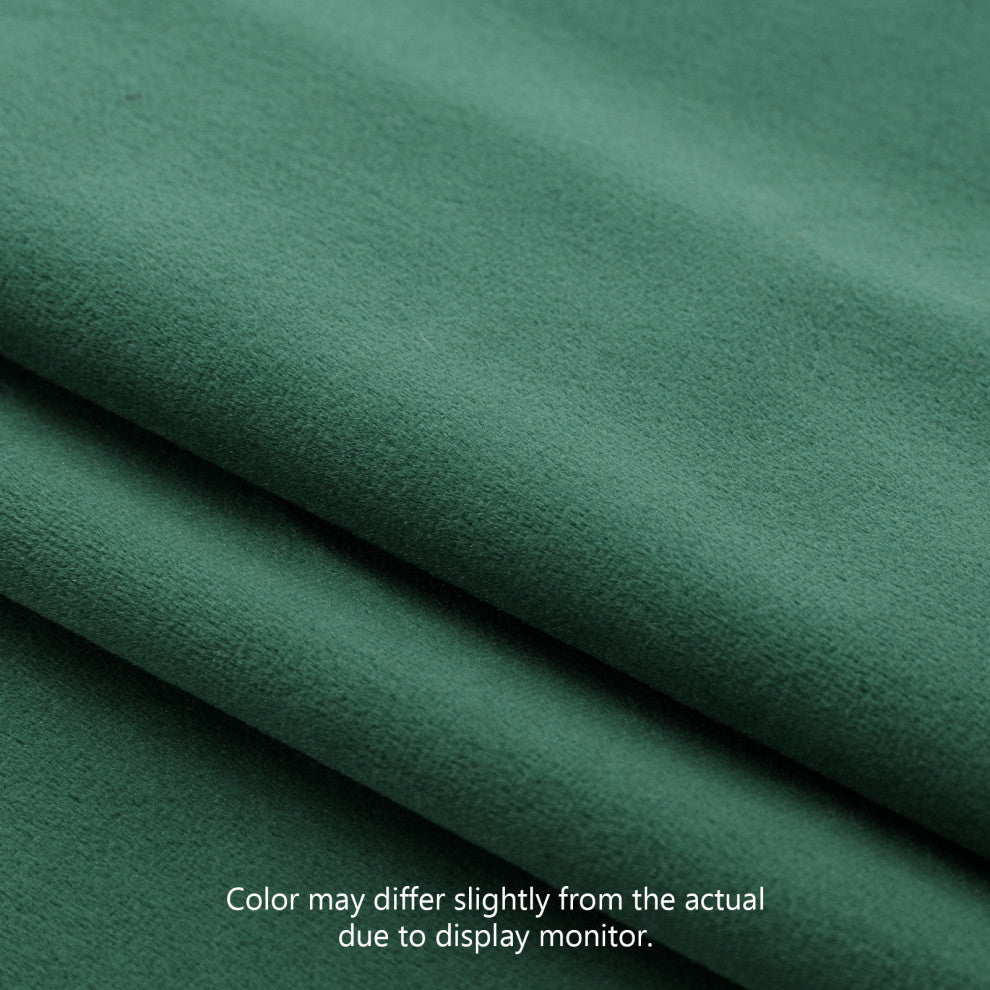 Diamond Stitched Bright Velvet Slipper Chair, Dark Green