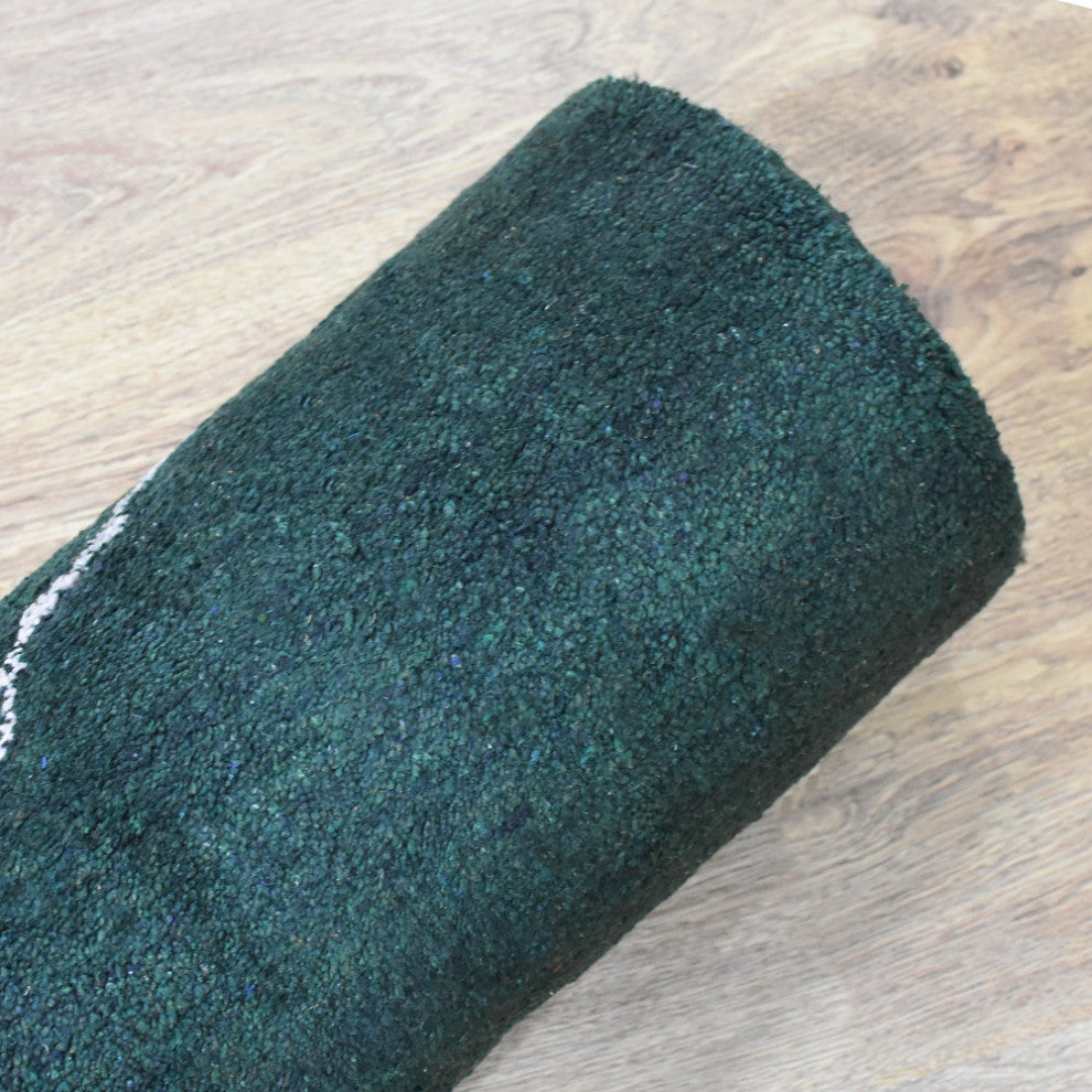 HAND KNOTTED LOOM SILK AREA RUGS-6'x9',Rectangle,Dark Green White,Contemporary