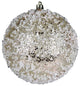 Vickerman N190438D 8" Champagne Glitter Hail Ball Ornament