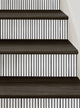 Painted Vertical Lines Peel and Stick Stair Riser Strips, Black, 48"x6", Set of 6
