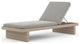 Leroy Outdoor Chaise Lounge-Brown/Ash
