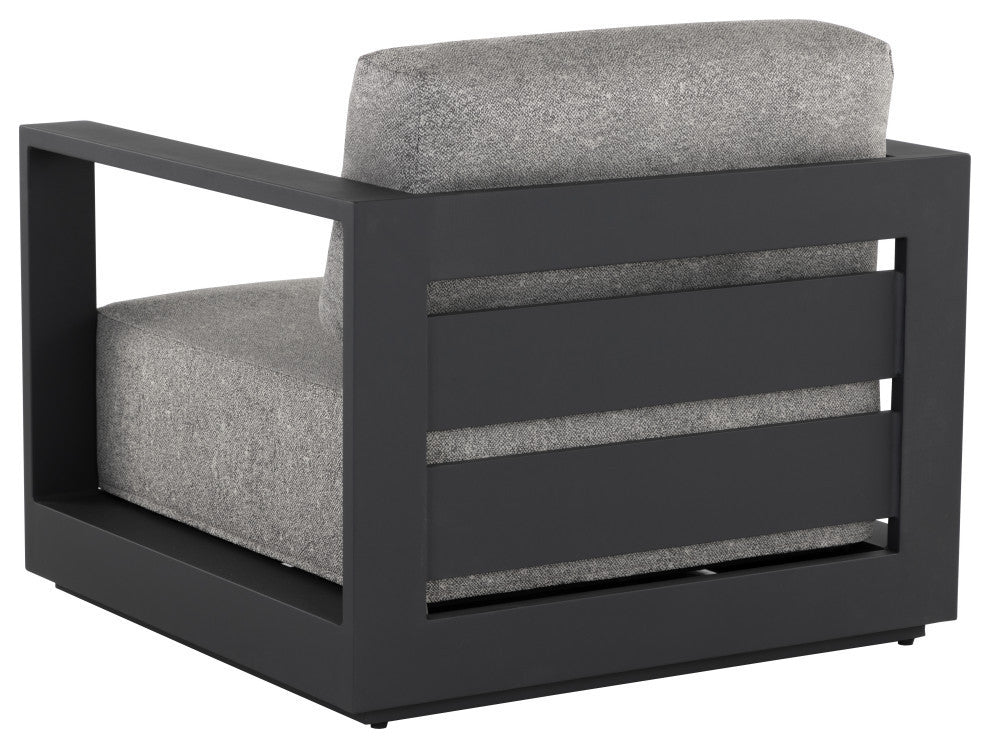 Tavira Armchair, Charcoal, Lanikai Salt And Pepper
