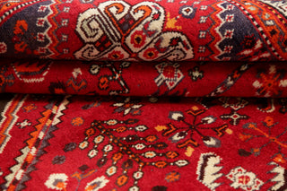 Consigned, Faded Traditional Handmade Vintage-Style Persian Area Rug, Red, 5x8