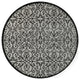 Madrid Vintage Filigree Textured Weave Indoor/Outdoor, Gray/Black, 5' Round