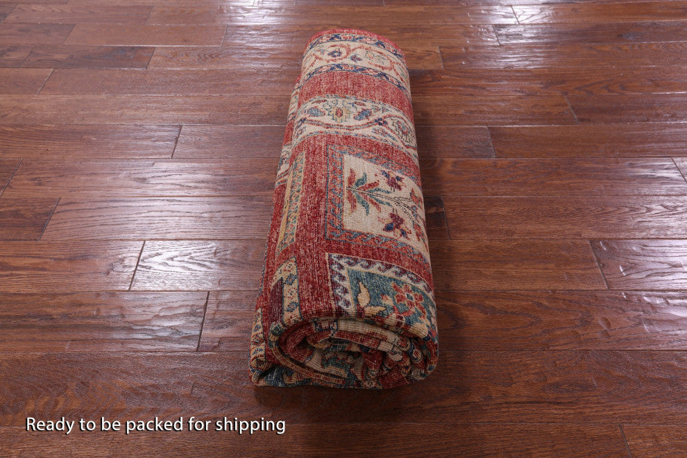 Persian Garden Design Handmade Wool Rug 5' 6" X 8' 2" Q10663