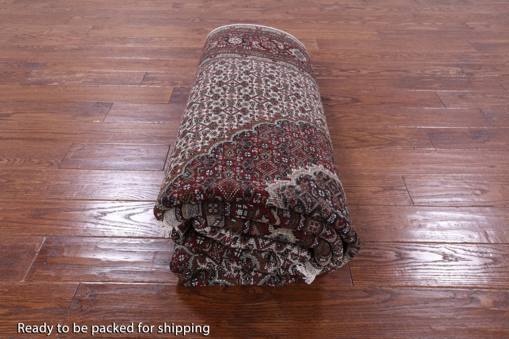 Persian Tabriz Hand Knotted Wool and Silk Rug 6' 1" X 9' 0" Q8908
