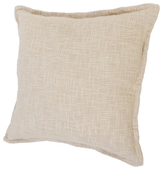Ox Bay Handwoven Beige Solid Organic Cotton Pillow Cover, 20"x20"